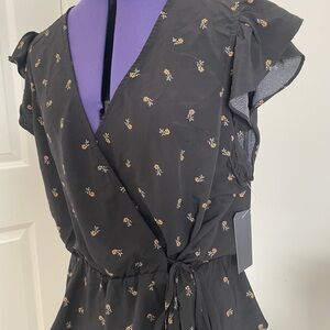 Melrose and Market Dark Floral Top